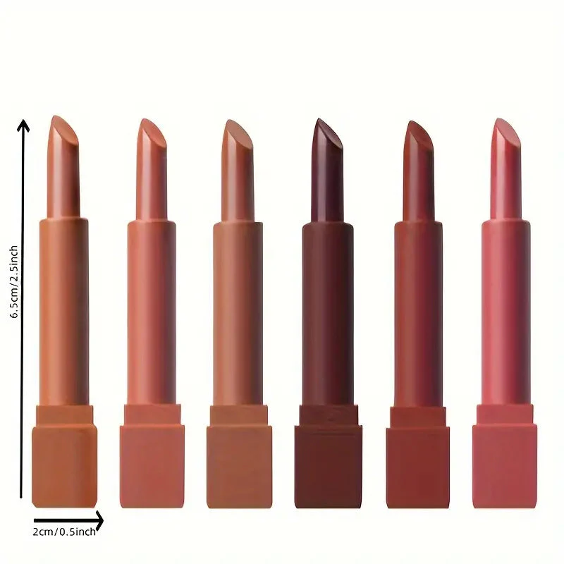 6 Pcs Matte Misty Lipstick Set - Image 4