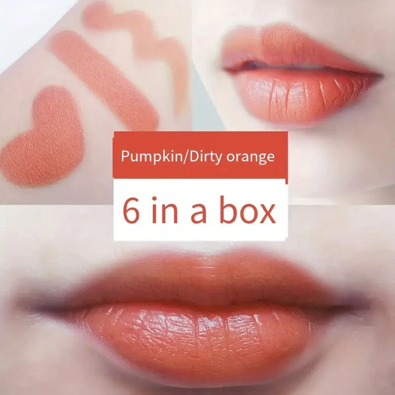 6 Pcs Matte Misty Lipstick Set - Image 5